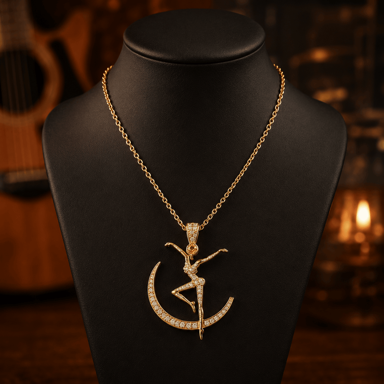 DMB Solid Gold Chain with Diamond Pendant TTTT
