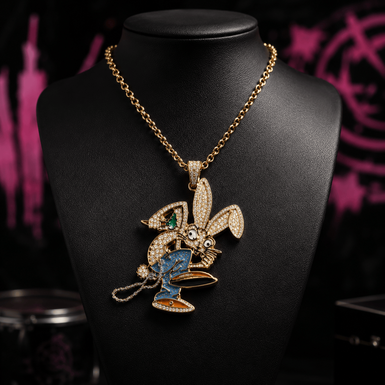 BLIK Solid Gold Chain with Diamond Pendant TTTT