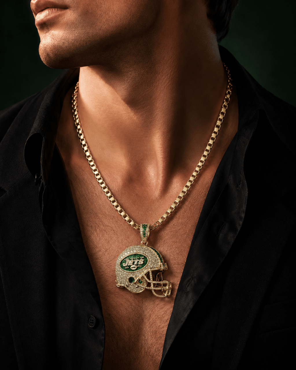 NYJ Solid Gold Chain with Diamond Pendant TMH