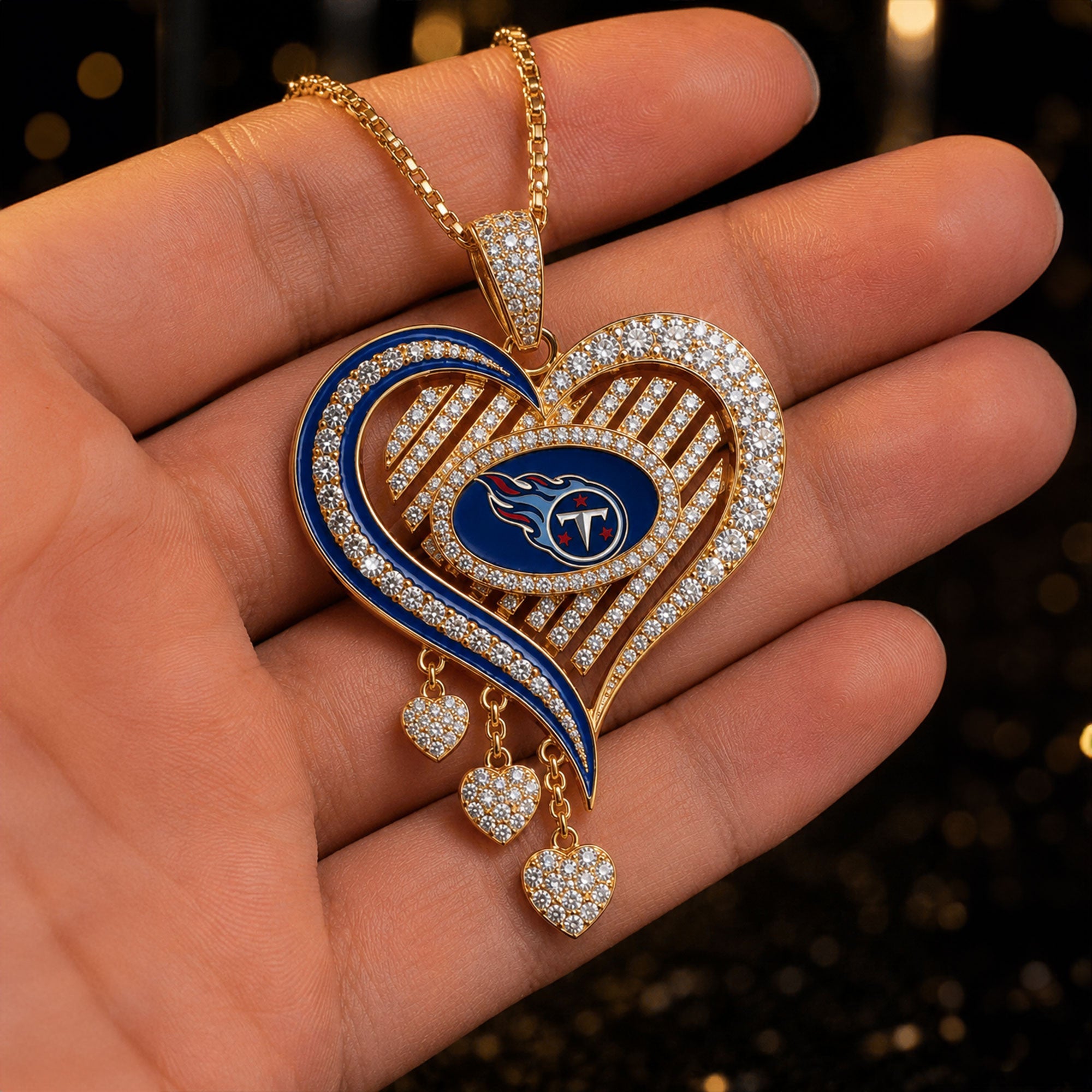 TNST Solid Gold Chain with Diamond Pendant TMH