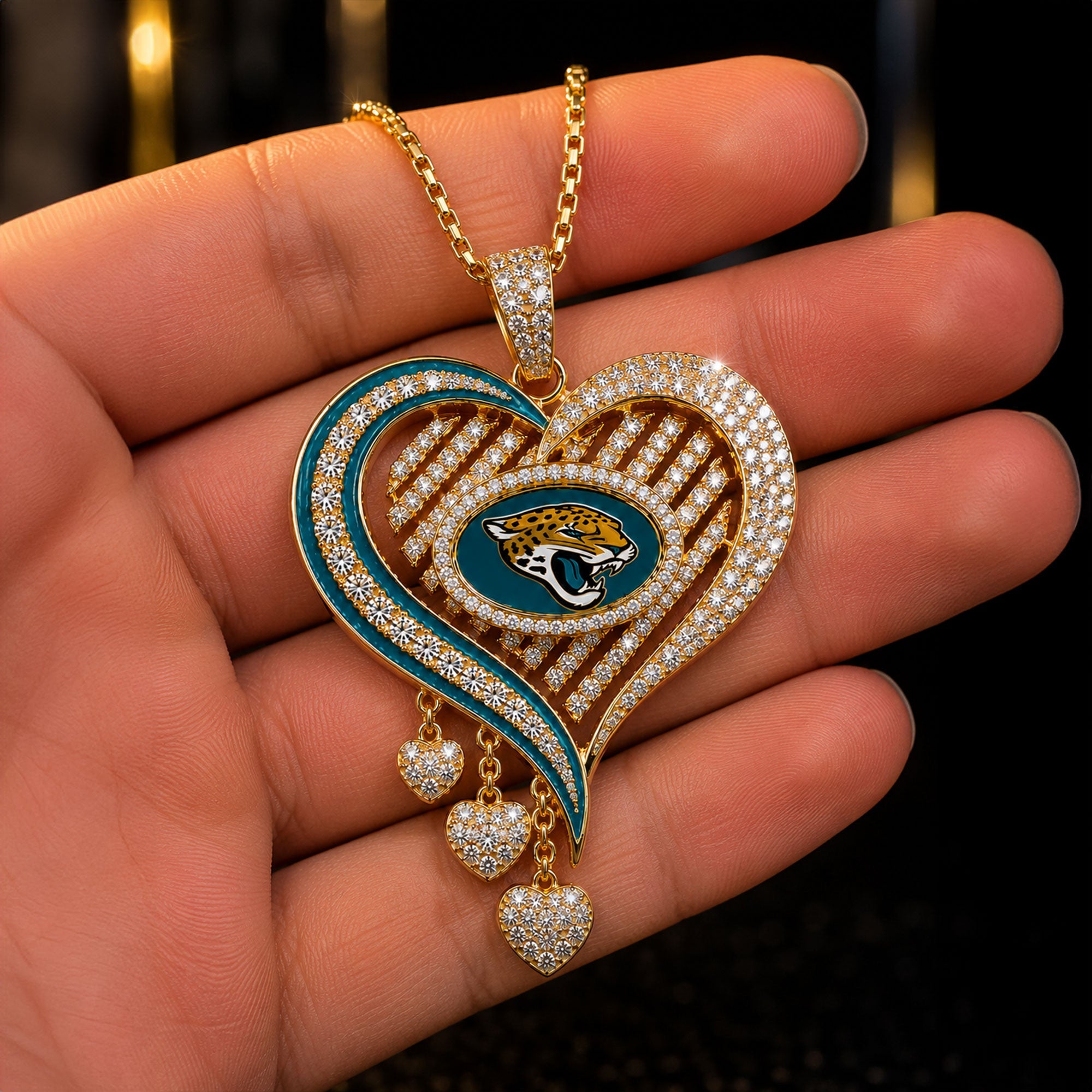 JSVJ Solid Gold Chain with Diamond Pendant TMH
