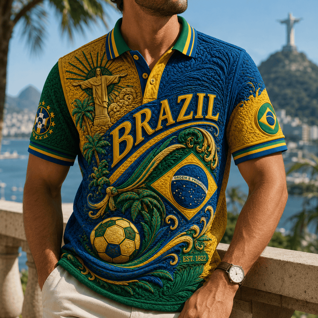 PREMIUM BRZ EMBOSS POLO SHIRT HQH