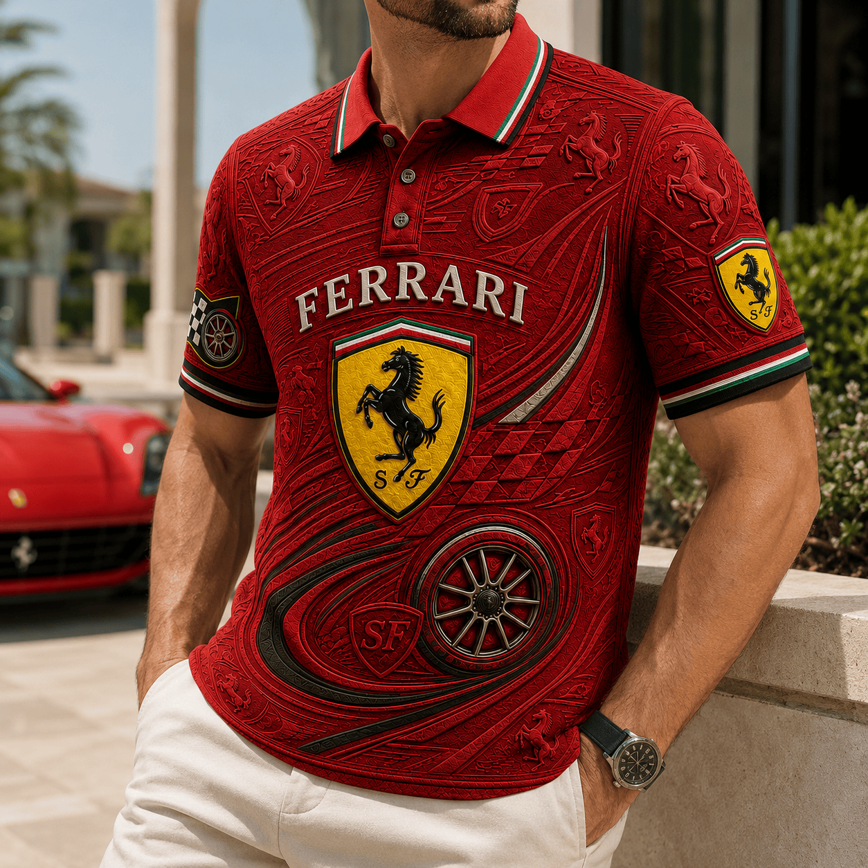 PREMIUM FRR EMBOSS POLO SHIRT HQH