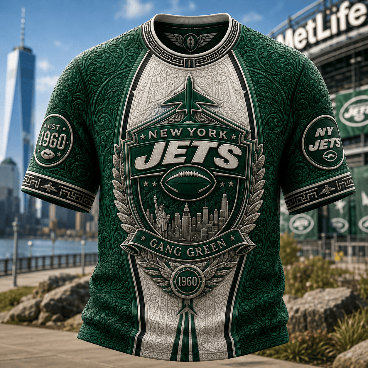 PREMIUM NYJ 3D EMBOSS SHIRT NTVA