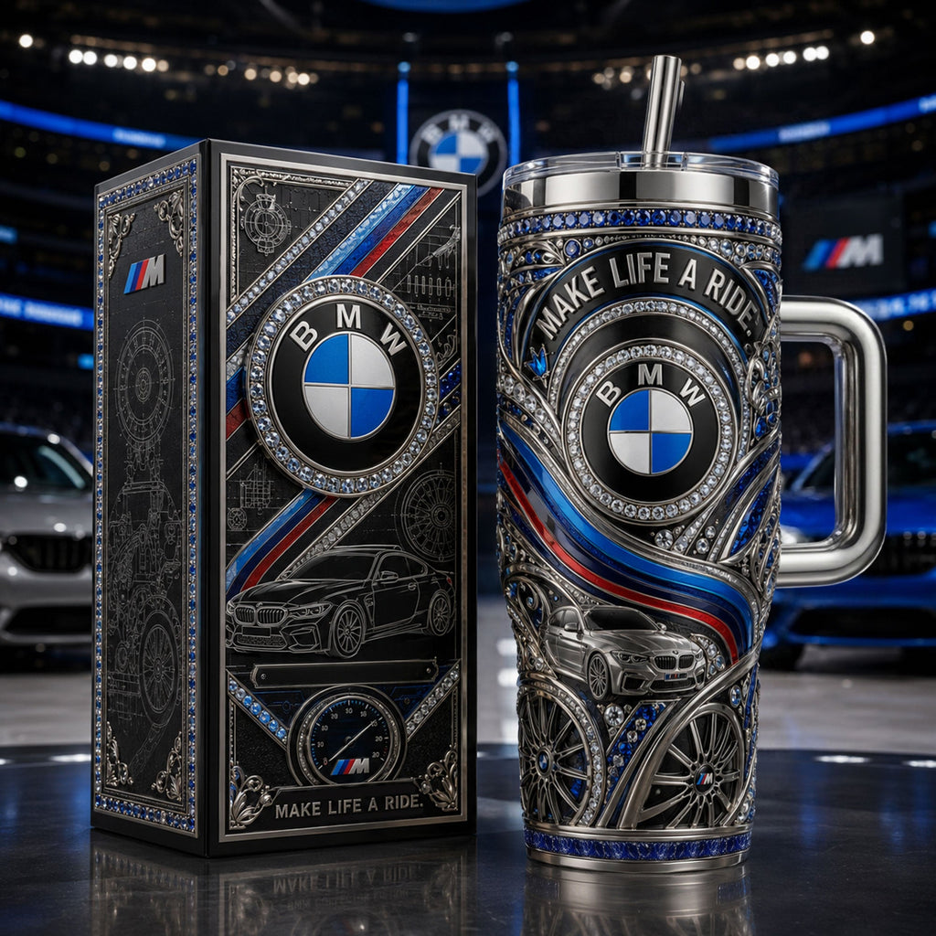 Premium BW 40oz Tumbler With Handle TNSM
