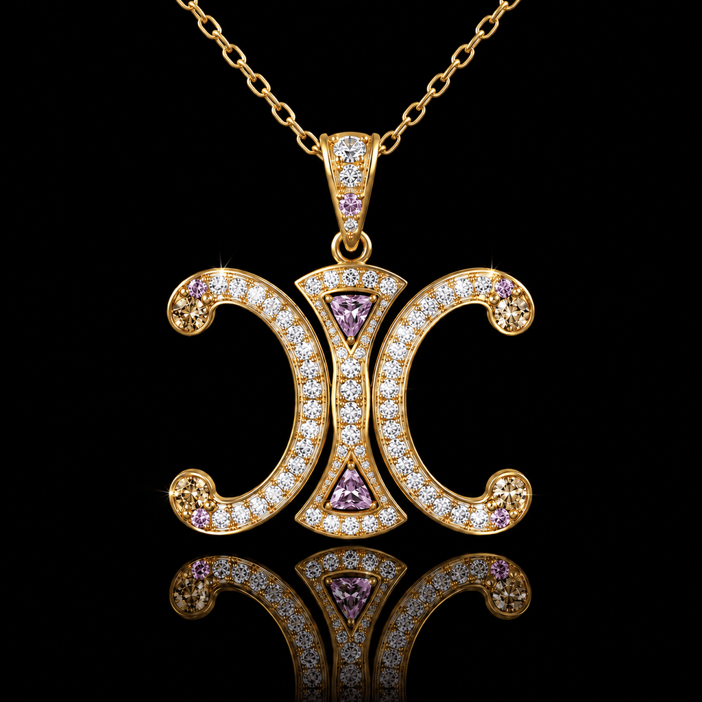 CLDO Solid Gold Chain with Diamond Pendant BMD