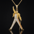 QNN Solid Gold Chain with Diamond Pendant BMD