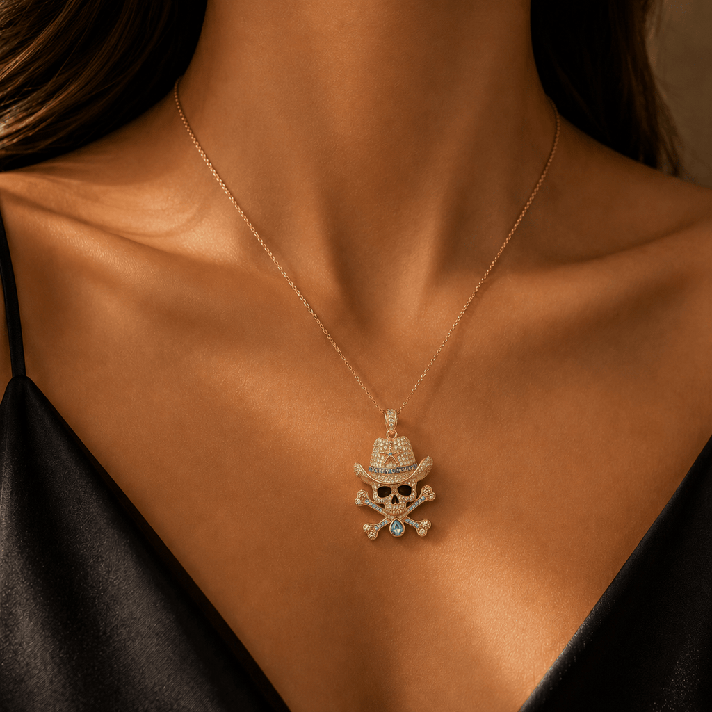KNCN Solid Gold Chain with Diamond Pendant BMD