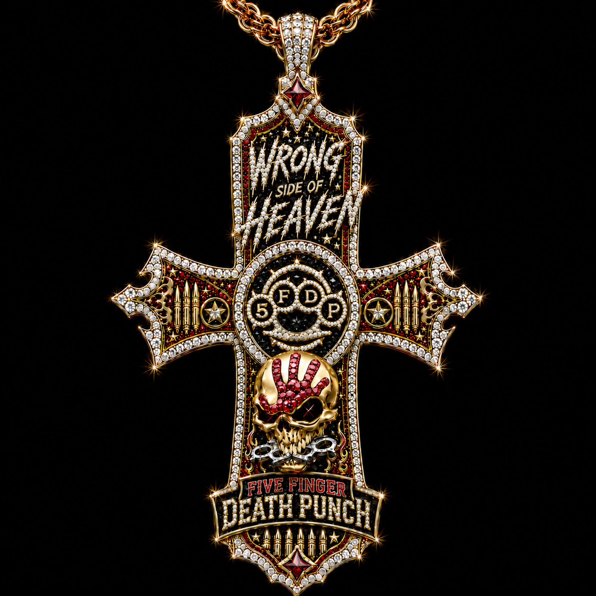 FFDP Solid Gold Chain with Diamond Pendant TTTT