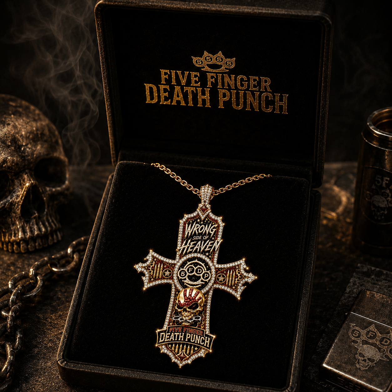 FFDP Solid Gold Chain with Diamond Pendant TTTT