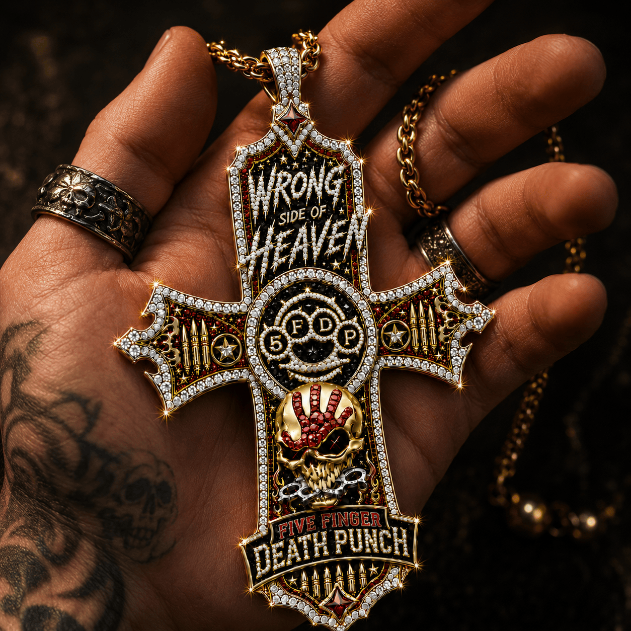 FFDP Solid Gold Chain with Diamond Pendant TTTT