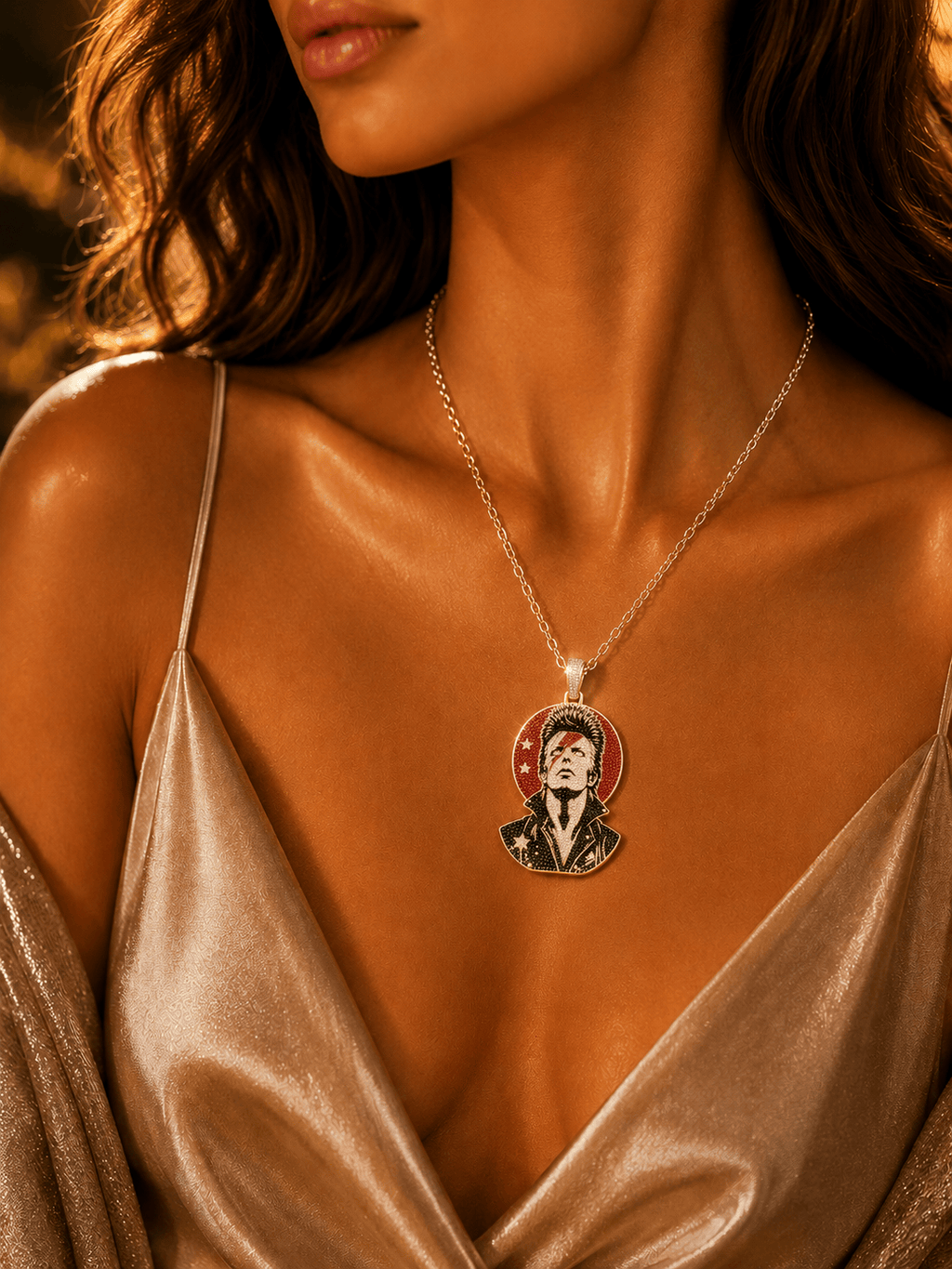 DVB Solid Gold Chain with Diamond Pendant TMH