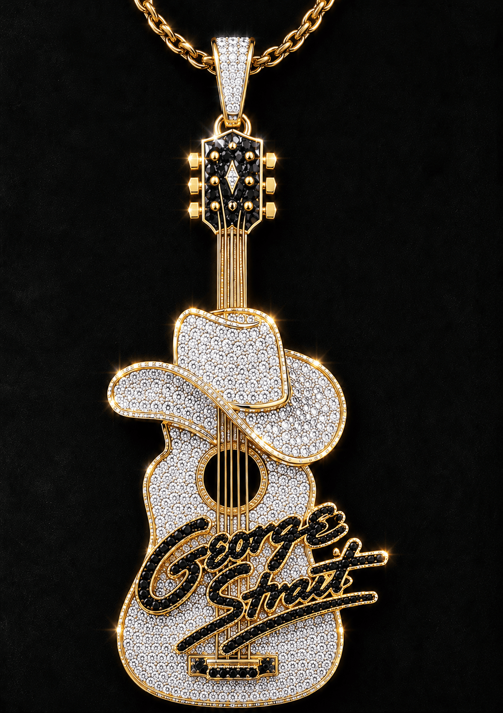 GGST Solid Gold Chain with Diamond Pendant TMH