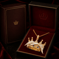 TSK Solid Gold Chain with Diamond Pendant TMH