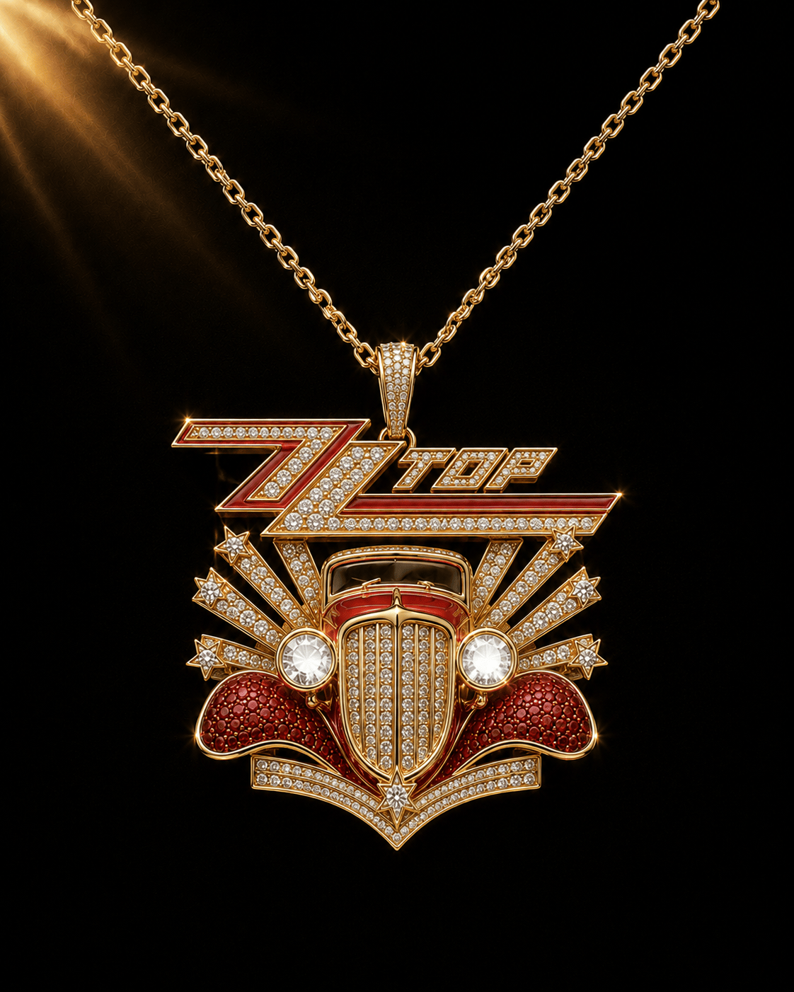 ZZT Solid Gold Chain with Diamond Pendant TMH