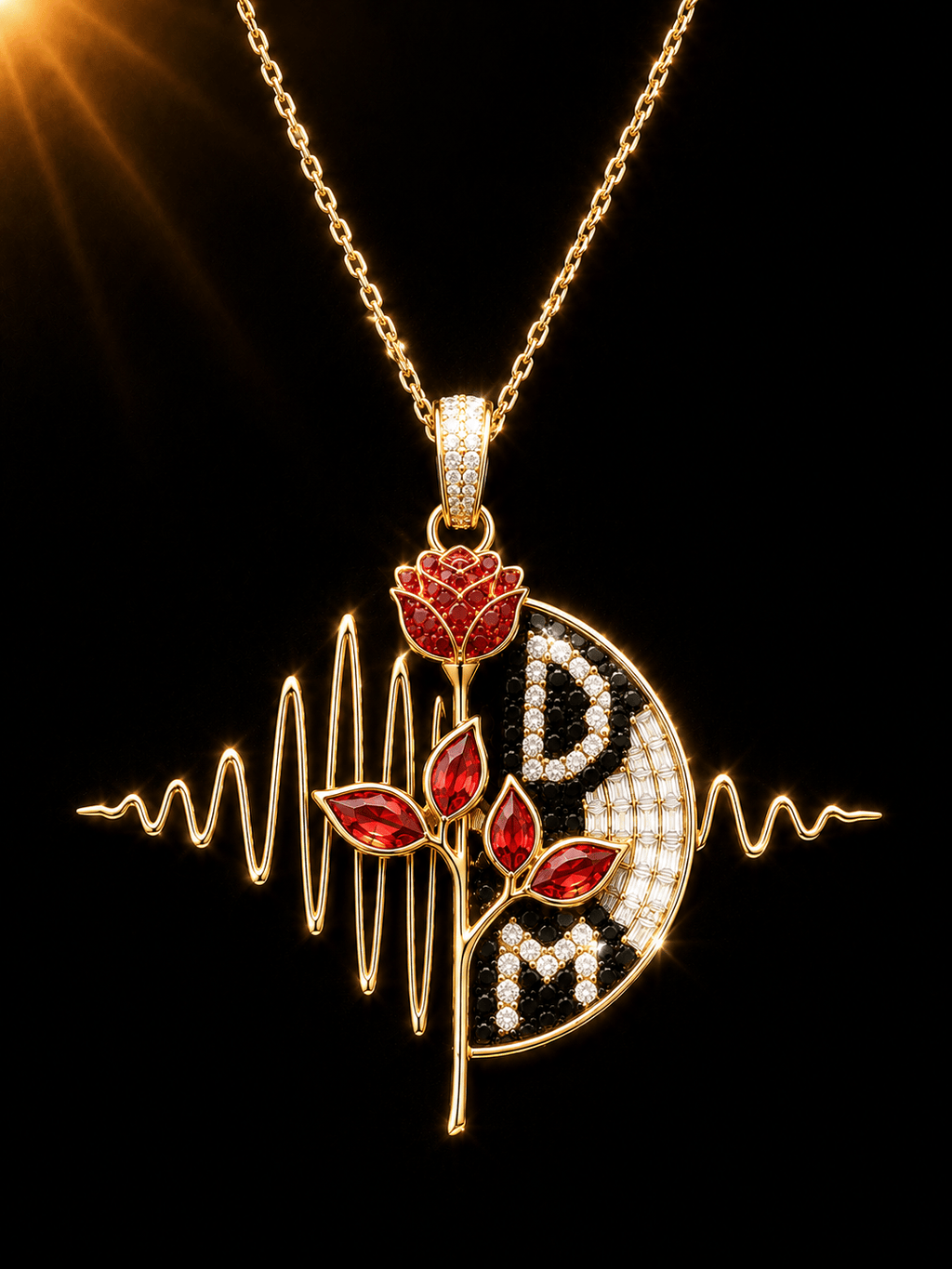 DPM Solid Gold Chain with Diamond Pendant TMH