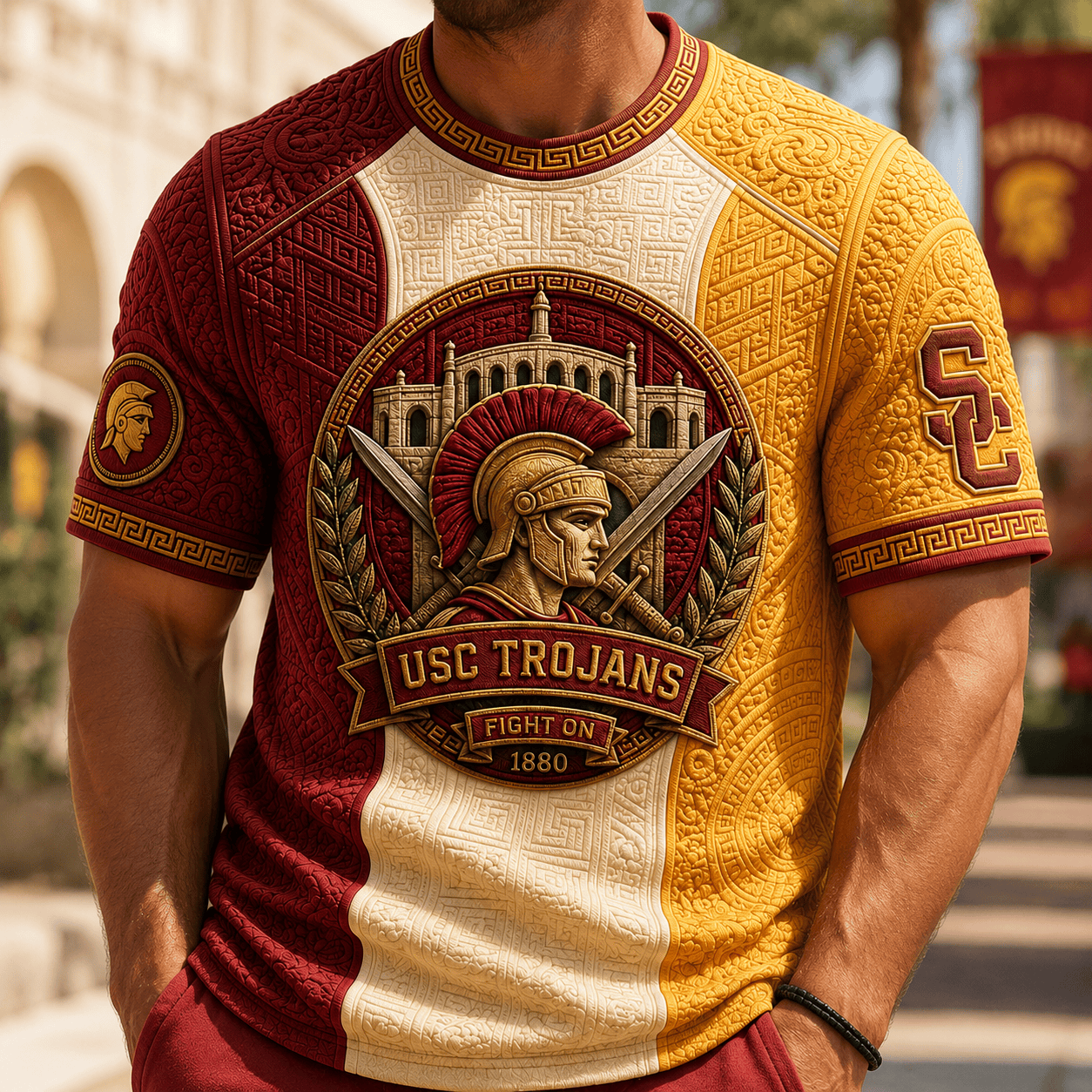 PREMIUM USC 3D EMBOSS SHIRT TTNL