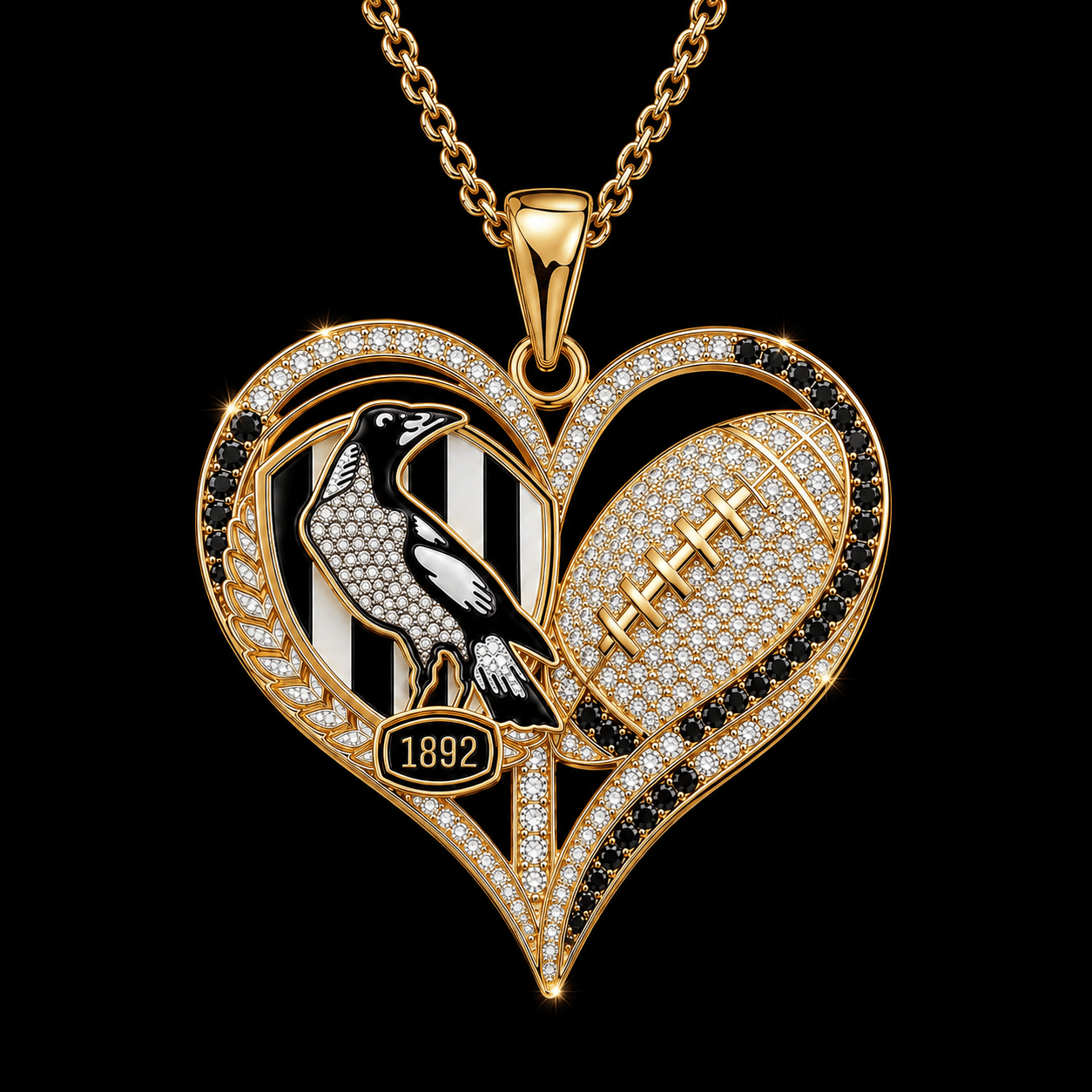 CMW Solid Gold Chain with Diamond Pendant NHVH