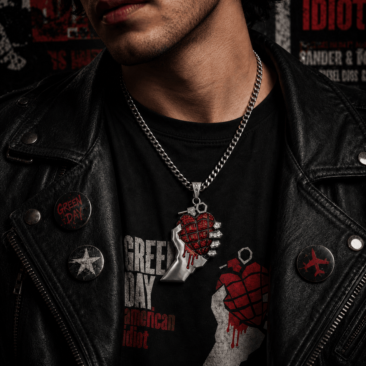 TBJ Solid Gold Chain with Diamond Pendant BMD