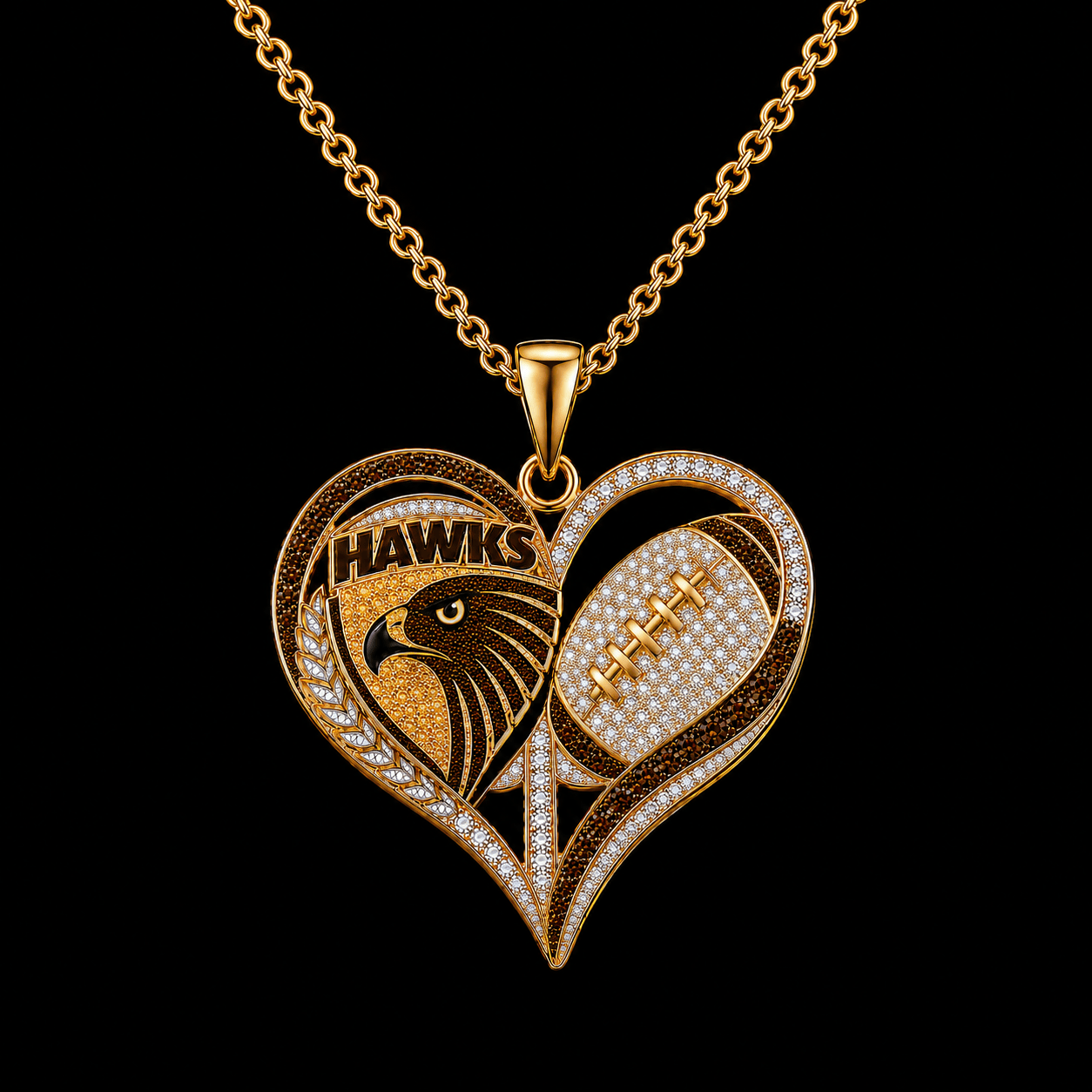 HATW Solid Gold Chain with Diamond Pendant NHVH