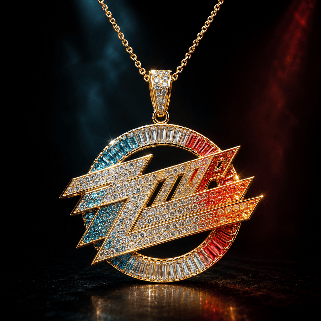 ZZT Solid Gold Chain with Diamond Pendant BMD