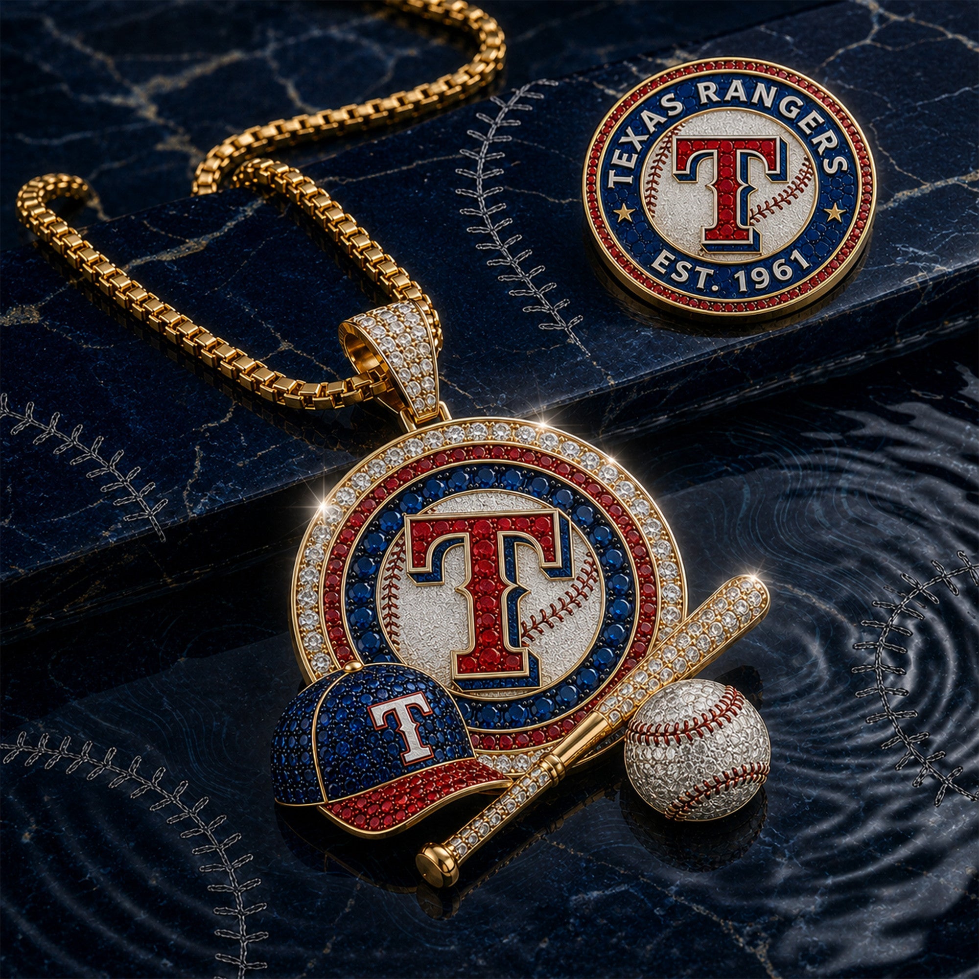 TRG Solid Gold Chain with Diamond Pendant BMD