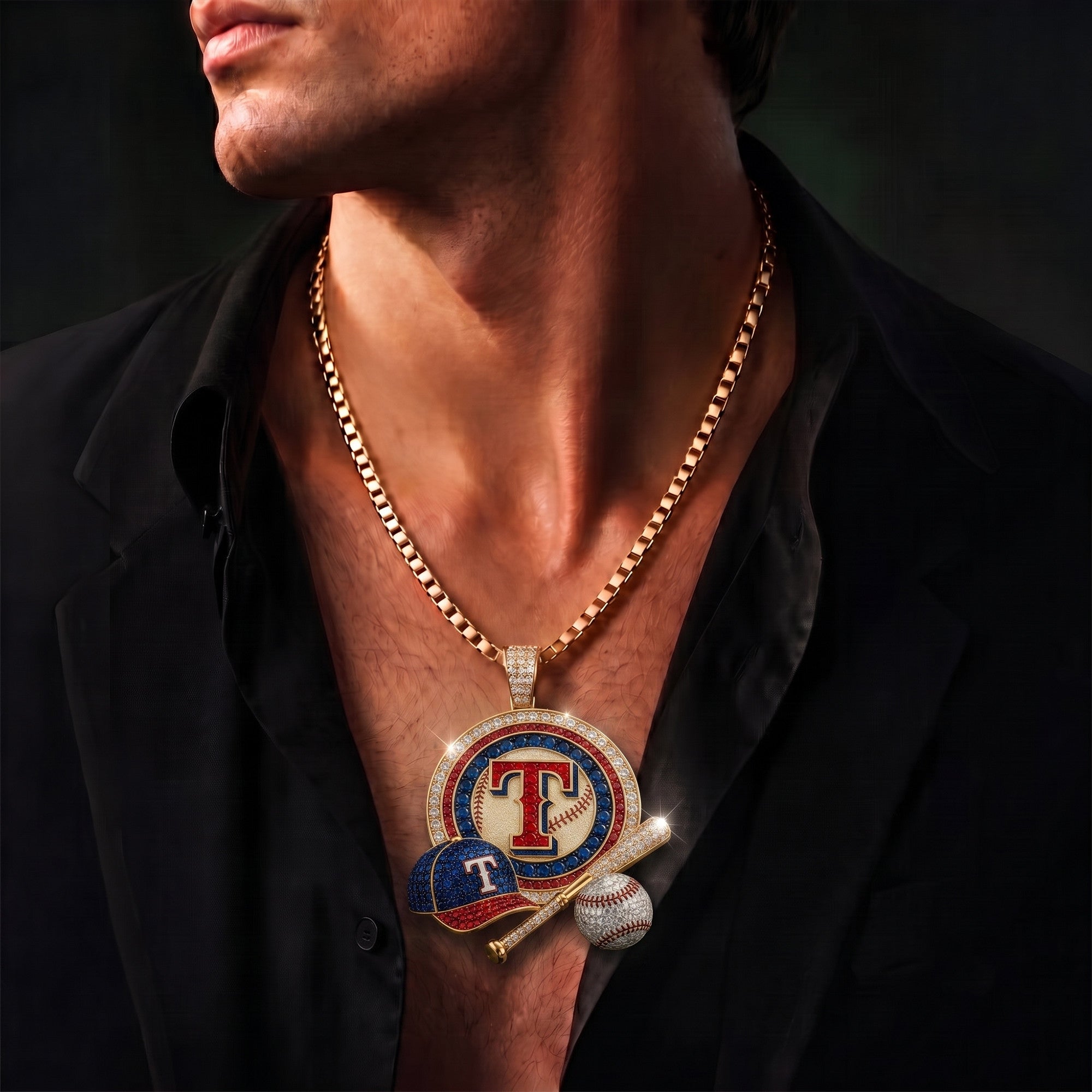 TRG Solid Gold Chain with Diamond Pendant BMD