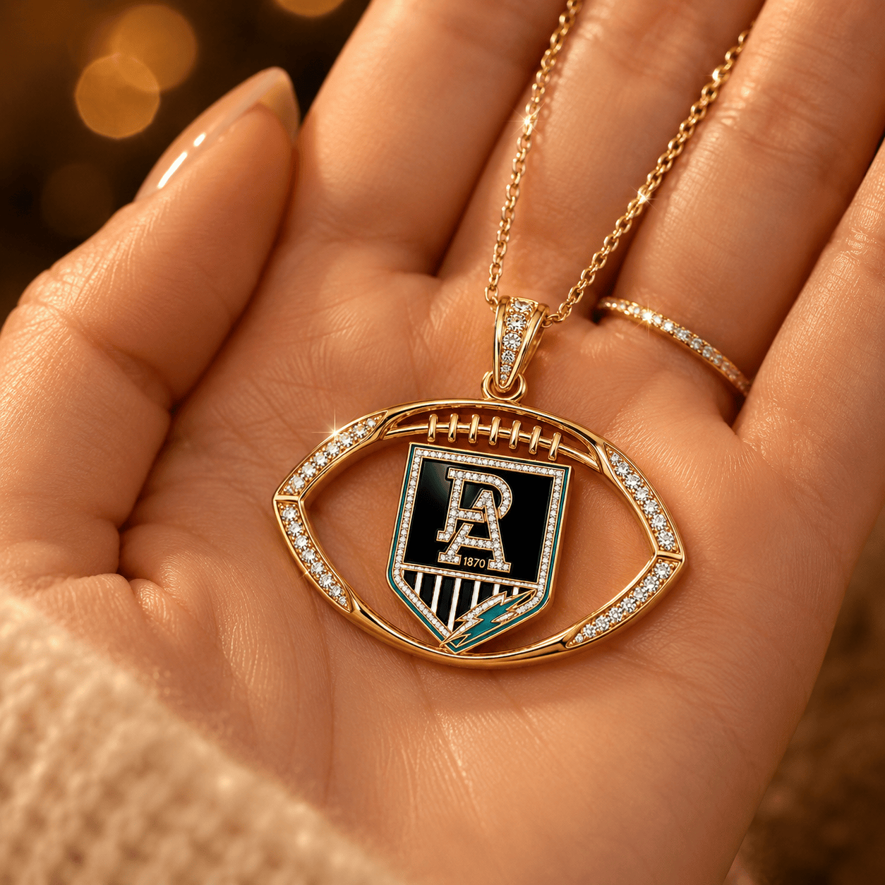 PADP Solid Gold Chain with Diamond Pendant NHVH