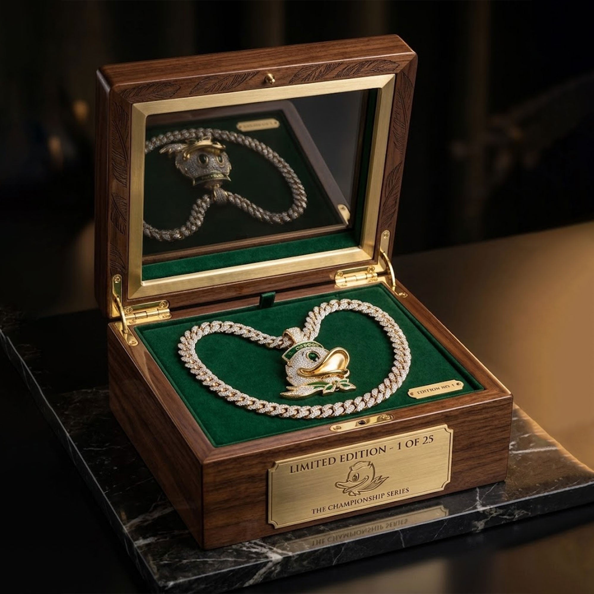ORD Solid Gold Chain with Diamond Pendant BMD