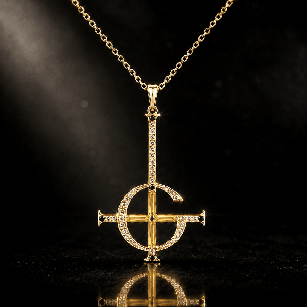 GHB Solid Gold Chain with Diamond Pendant BMD