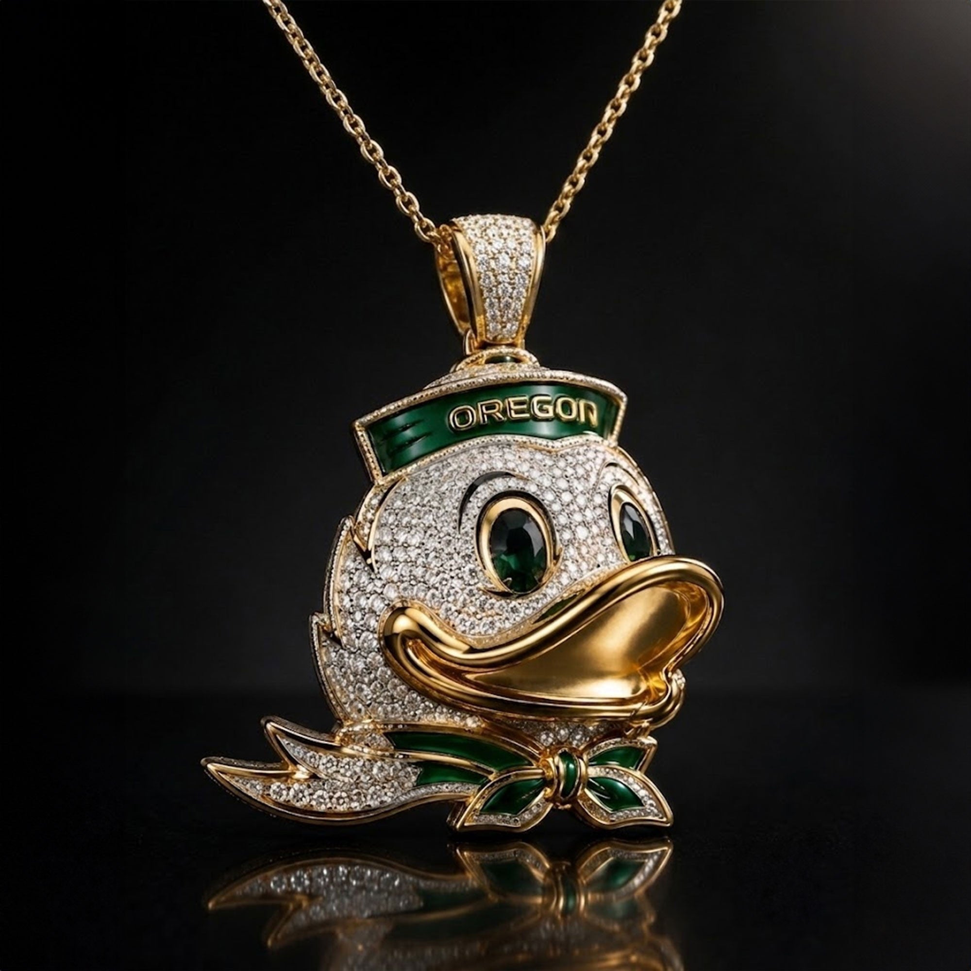 ORD Solid Gold Chain with Diamond Pendant BMD