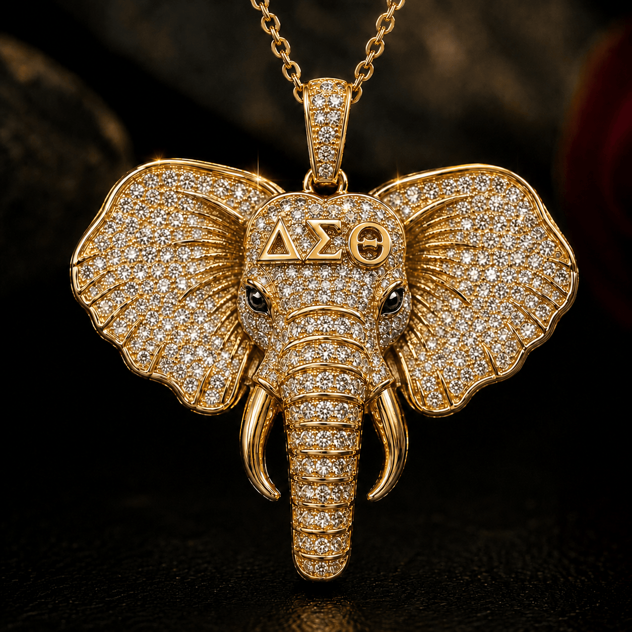 DSTT Solid Gold Chain with Diamond Pendant TMH