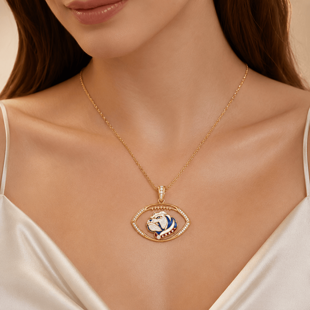 WTB Solid Gold Chain with Diamond Pendant NHVH