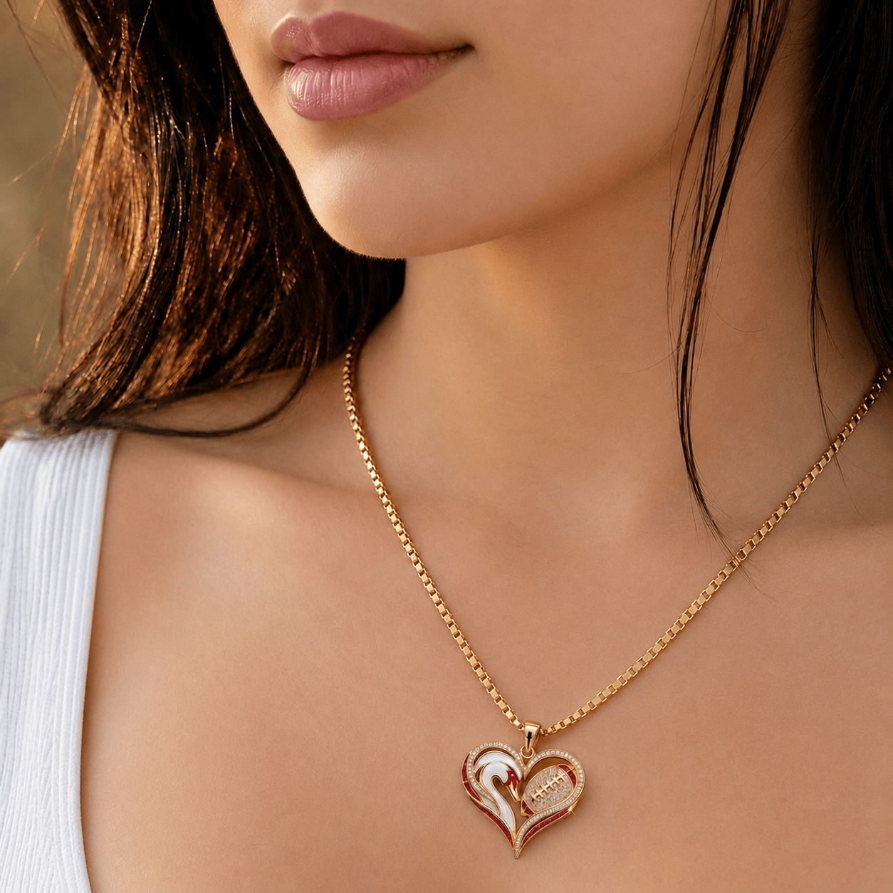 SNSW Solid Gold Chain with Diamond Pendant NHVH