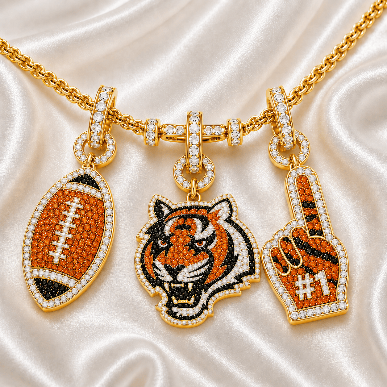 CCBG Solid Gold Chain with Diamond Pendant TTTT
