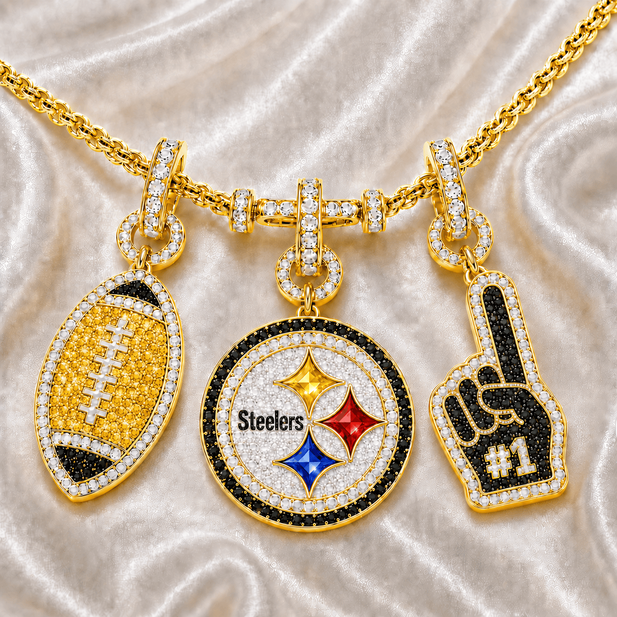 PBS Solid Gold Chain with Diamond Pendant TTTT