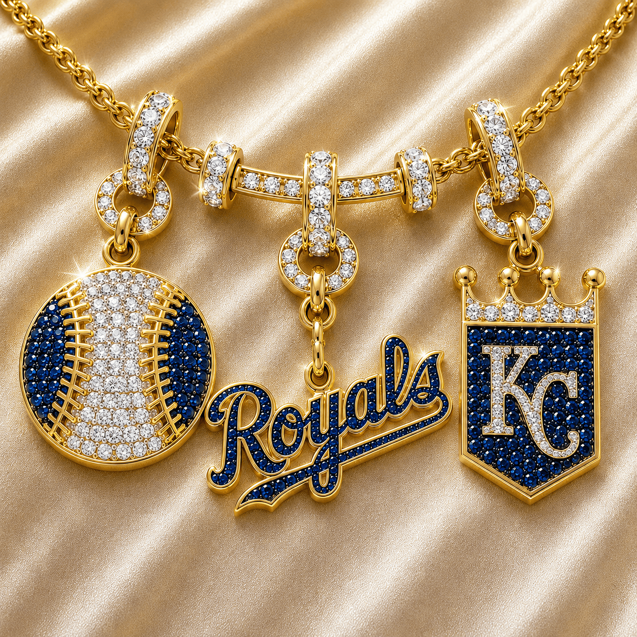 KCR Solid Gold Chain with Diamond Pendant TTTT