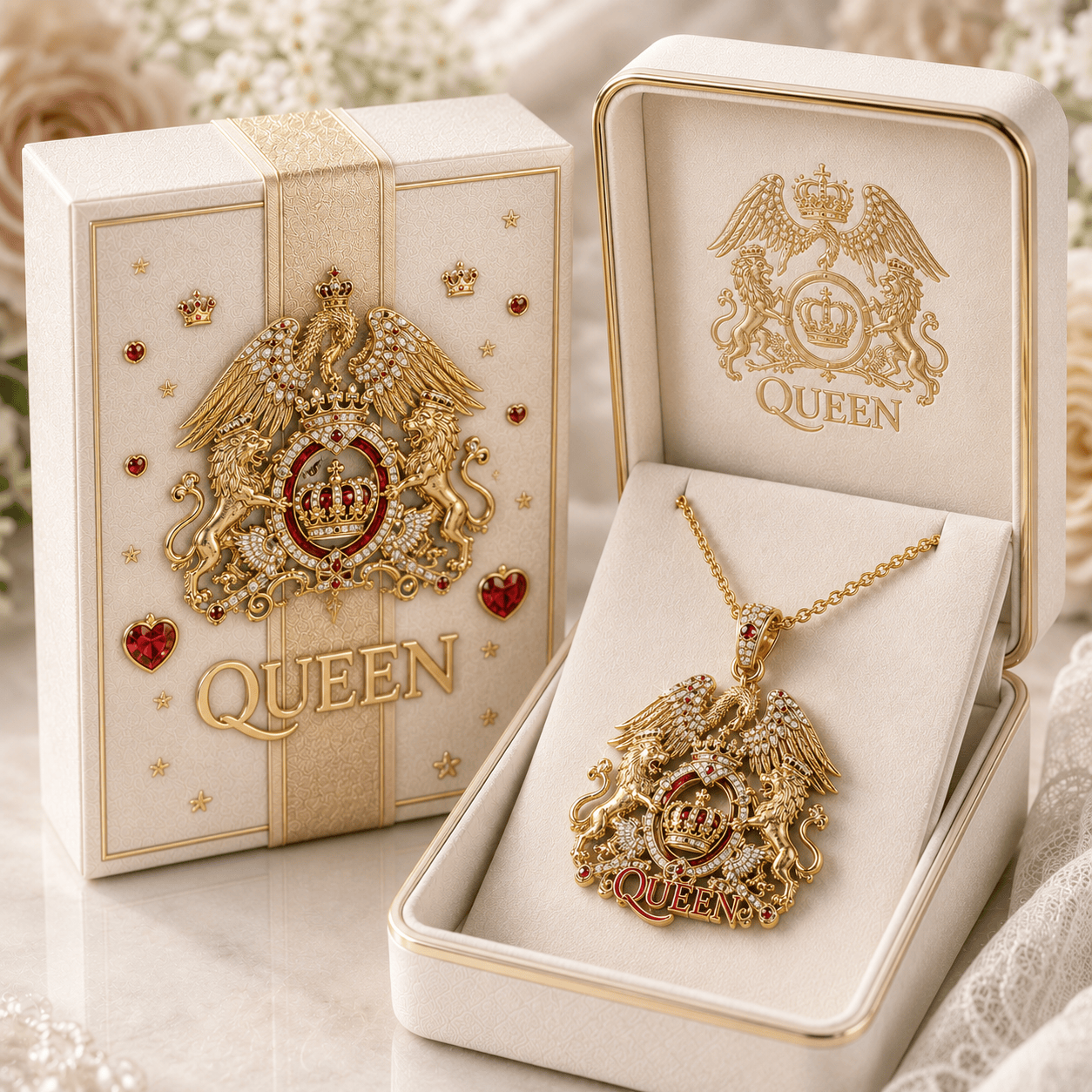 QNN Solid Gold Chain with Diamond Pendant PDL