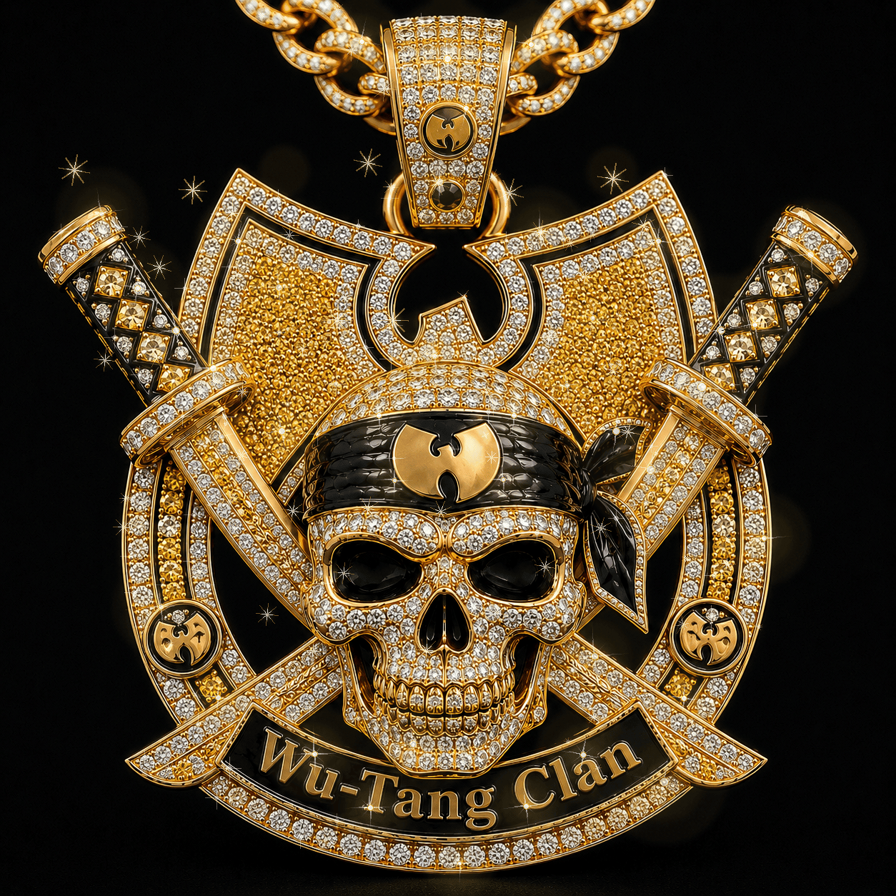 WTC Solid Gold Chain with Diamond Pendant PDL