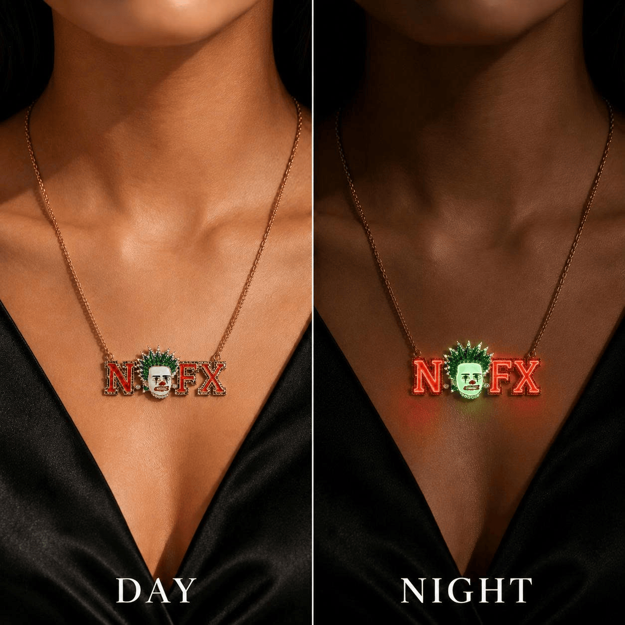 NOFX Solid Gold Chain with Diamond Pendant BMD