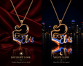 ELV Solid Gold Chain with Diamond Pendant BMD