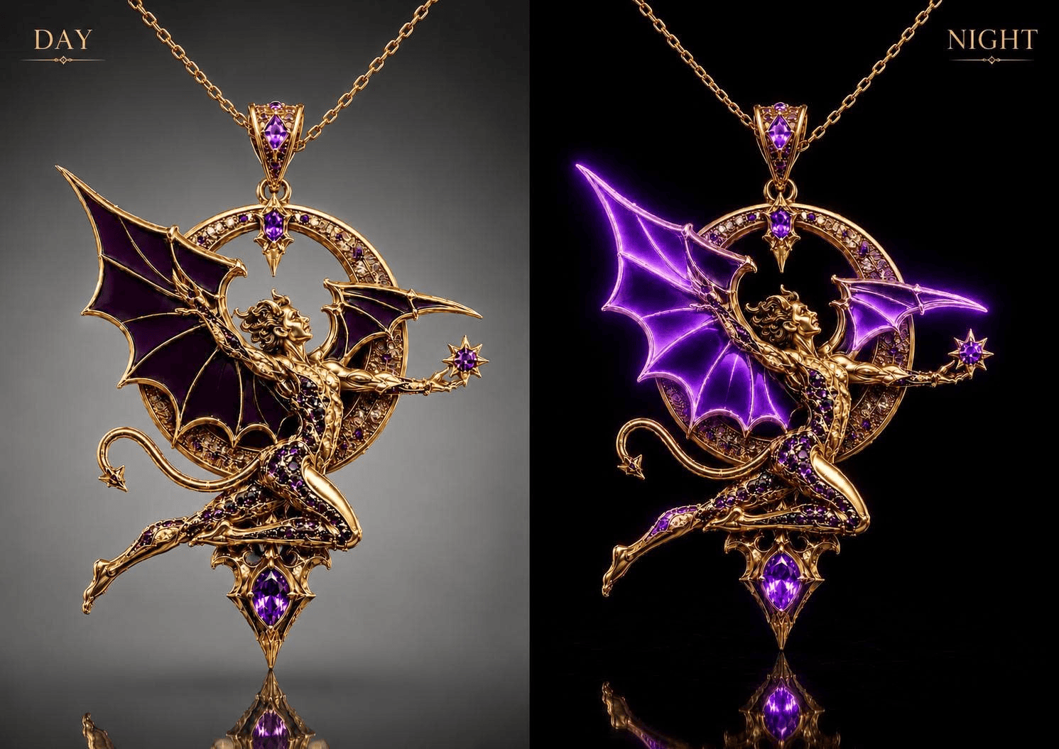 BLST Solid Gold Chain with Diamond Pendant BMD