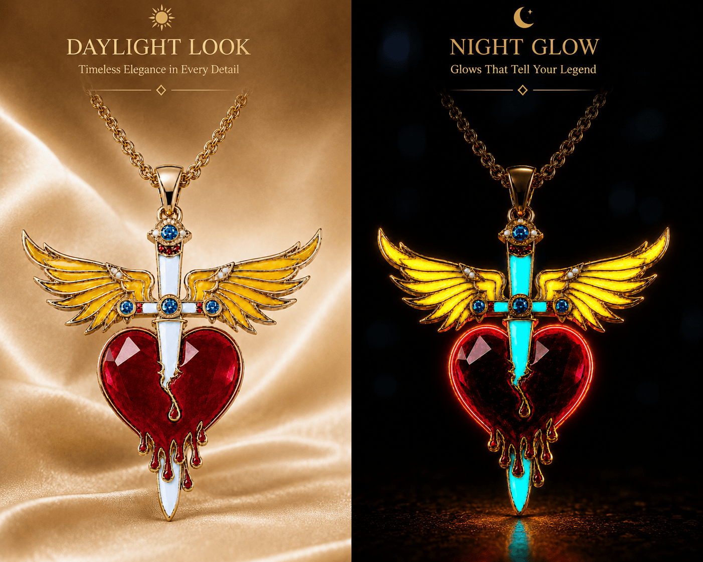 BJV Solid Gold Chain with Diamond Pendant TMH