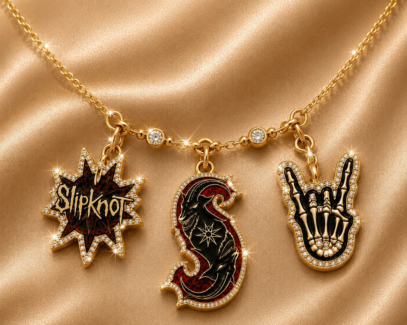 SLK Solid Gold Chain with Diamond Pendant TMH