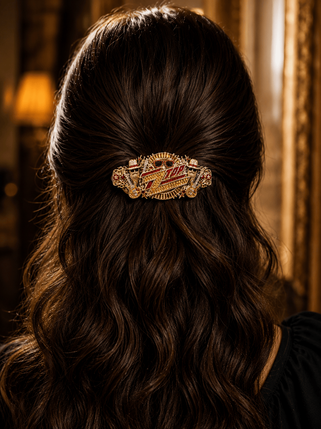 ZZT Elegant Gold Hair Clip For Women BMD