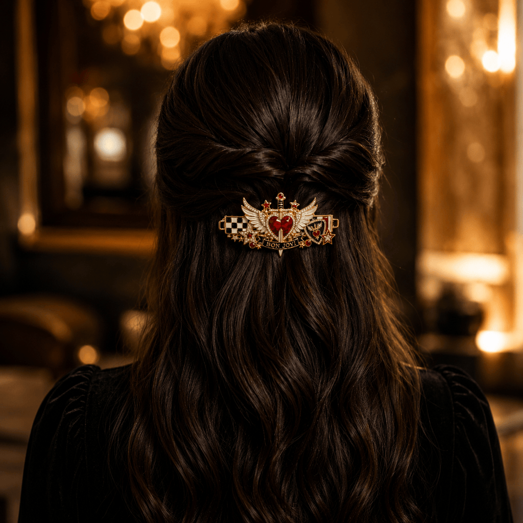 BJV Elegant Gold Hair Clip For Women TMH