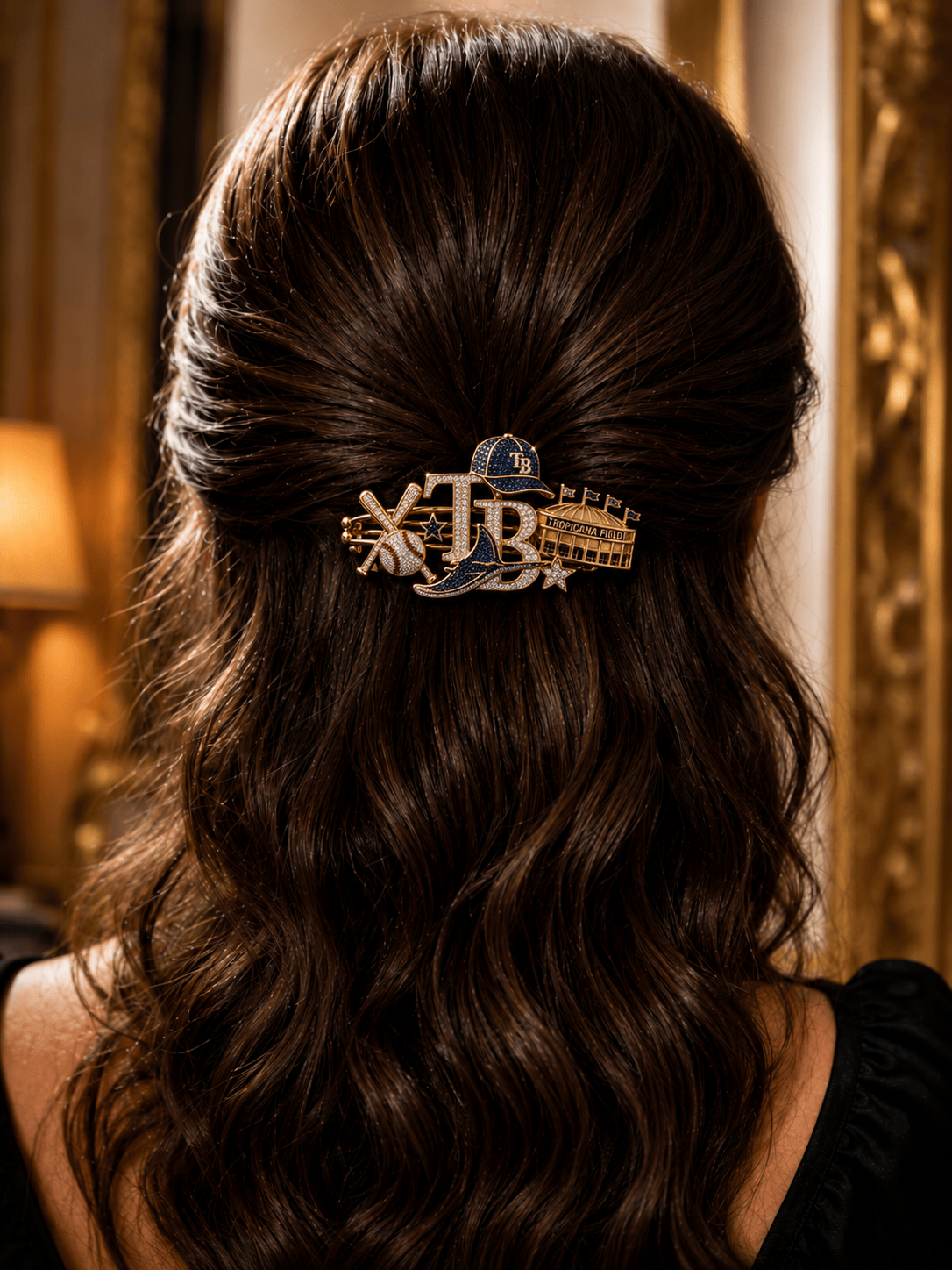 TPBR Elegant Gold Hair Clip For Women BMD
