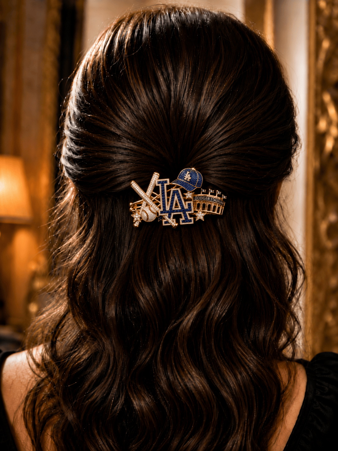 LAD Elegant Gold Hair Clip For Women BMD