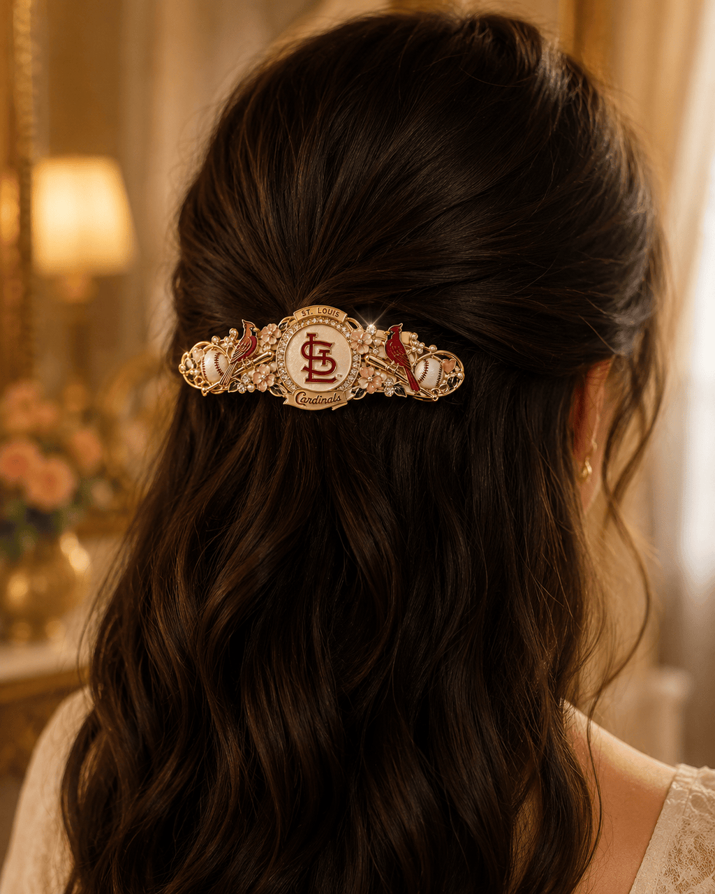 SLVC Elegant Gold Hair Clip For Women TMH