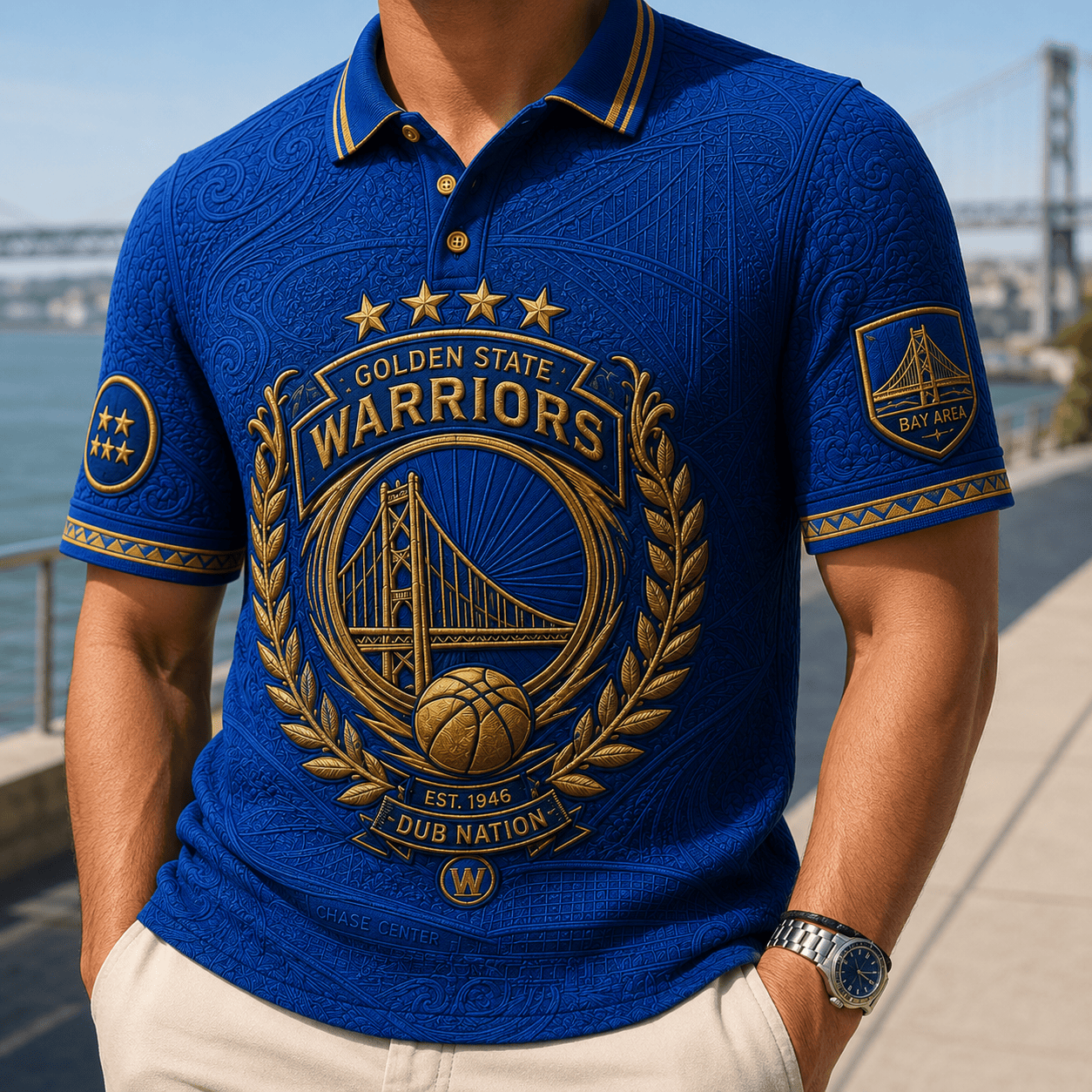 PREMIUM GSW EMBOSS POLO SHIRT DBD
